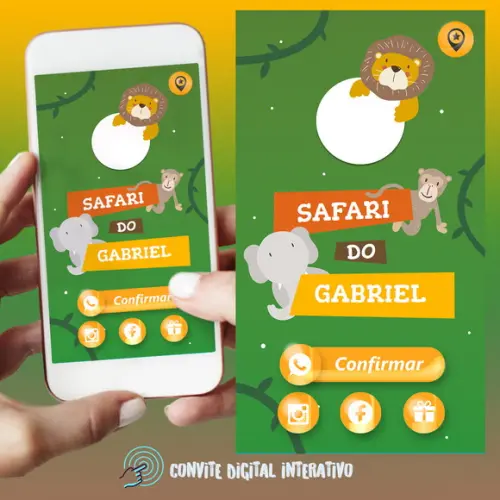 Convite Digital Interativo Safari