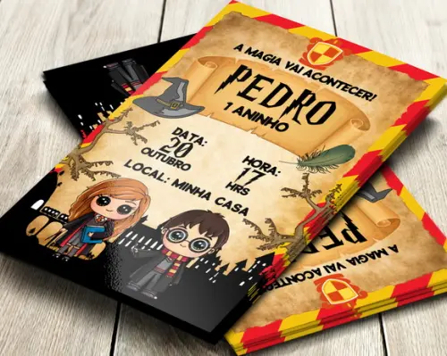Convite Digital Harry Potter Cute