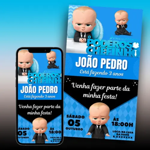 Convite Digital Poderoso Chefinho