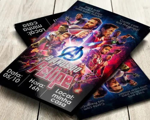 Convite Digital Vingadores