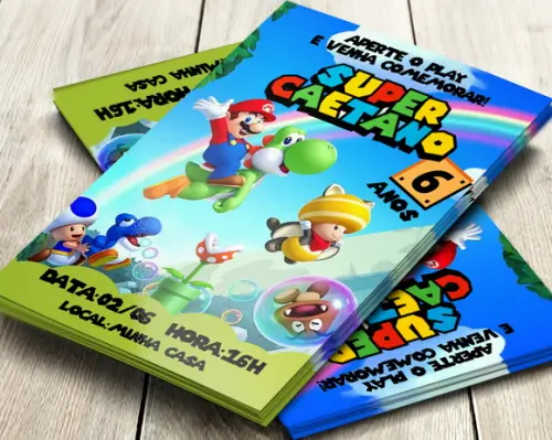 Convite Digital Super Mario