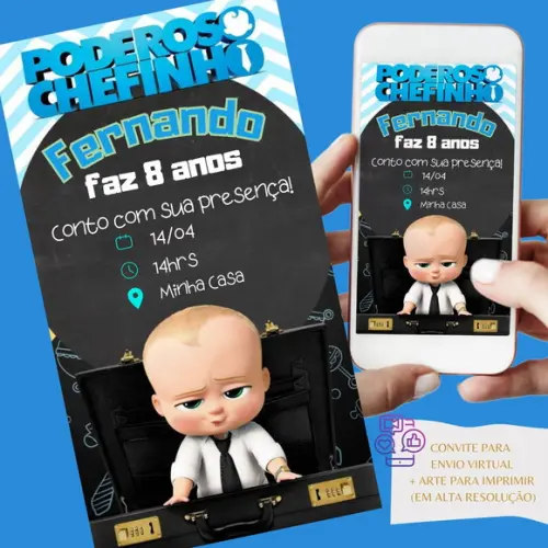CONVITE DE ANIVERSÁRIO DIGITAL-PODEROSO CHEFINHO