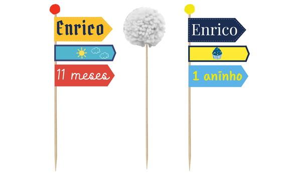 12 Topos para Mesversário Menino Minimalista