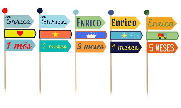12 Topos para Mesversário Menino Minimalista