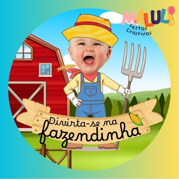 Adesivos Fazendinha com a Sua Foto