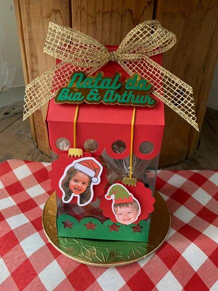 Caixinha de Natal Personalizada com Foto para Mini Panettone