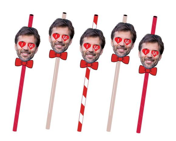Canudos Personalizados com Foto do Noivo e Nome da Noiva