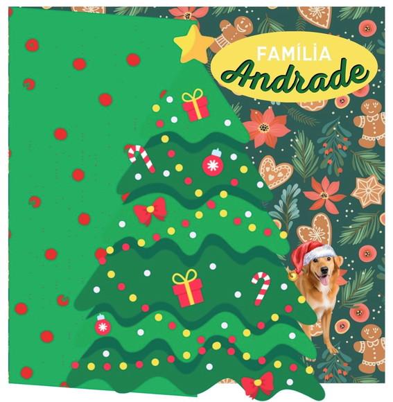 Cartão de Natal Personalizado com Foto da Família