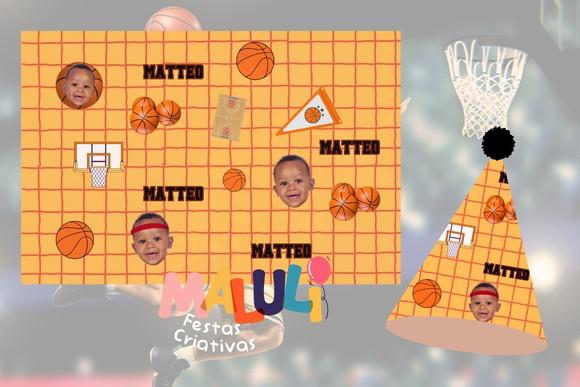 Chapéu Personalizado com Foto no Tema Basquete