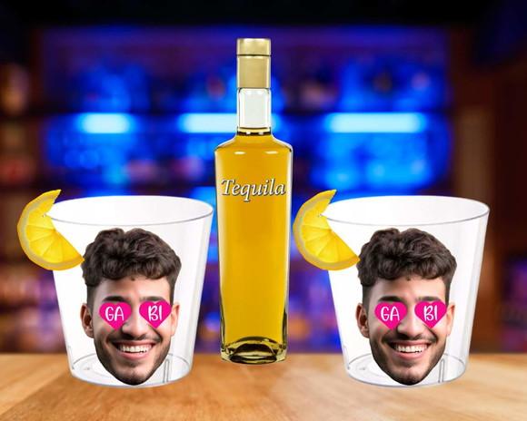 Copo Shot Tequila Despedida de Solteira com Foto Noivo