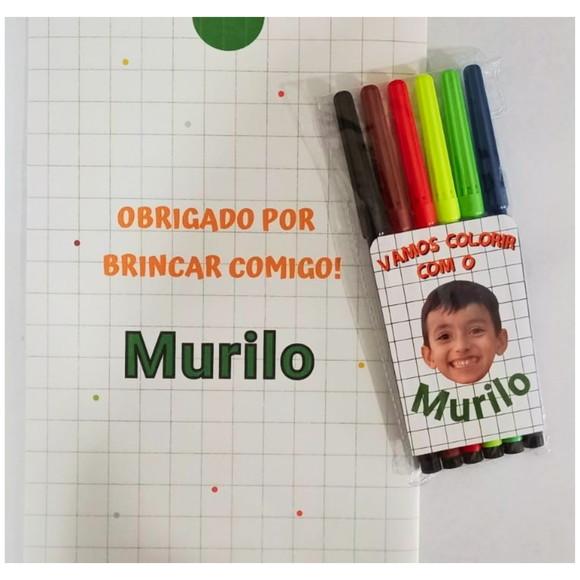 Kit Lembrancinhas Sacolinhas+livro de Atividades+canetinhas