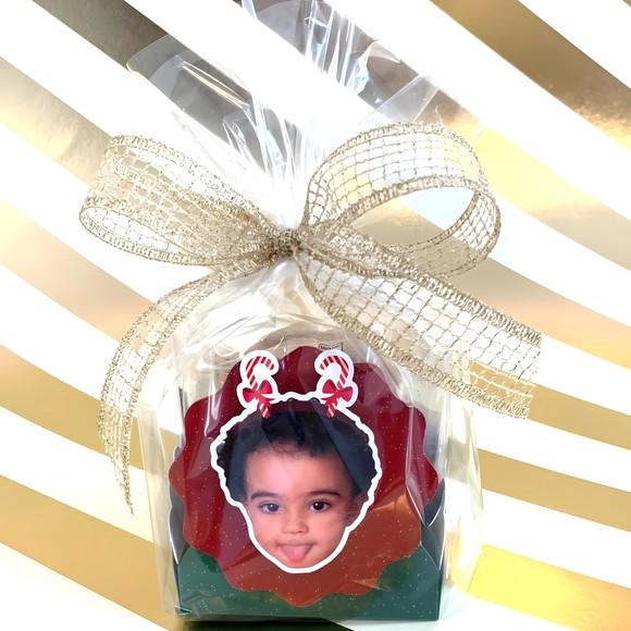 Lembrancinha de Natal Personalizada com Foto + 04 Cookies