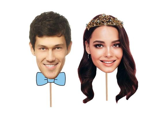 Máscaras Noivo para Casamento com Rosto Noivos