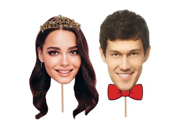 Máscaras para Casamento com Rostos Noivos