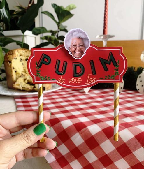 Plaquinha Personalizada para Ceia de Natal Identificadora.