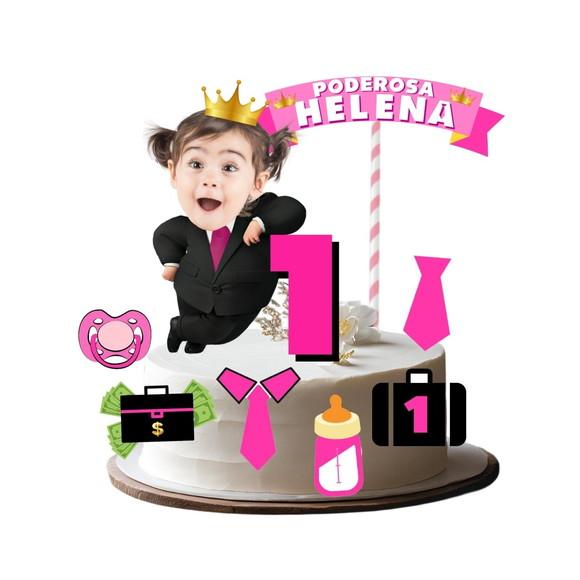 Poderosa Chefinha com Foto! Topo de Bolo Personalizado
