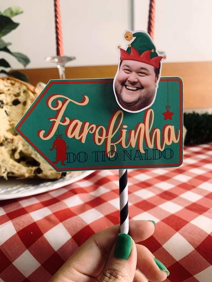 Plaquinha Personalizada para Ceia de Natal Identificadora.