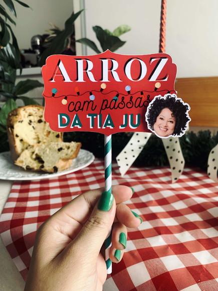 Plaquinha Personalizada para Ceia de Natal Identificadora.