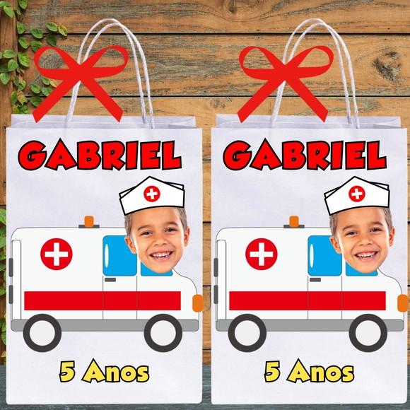 Sacolinha Personalizada no Tema Profissões com Foto