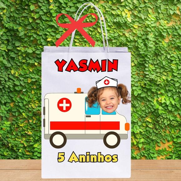 Sacolinha Personalizada no Tema Profissões com Foto
