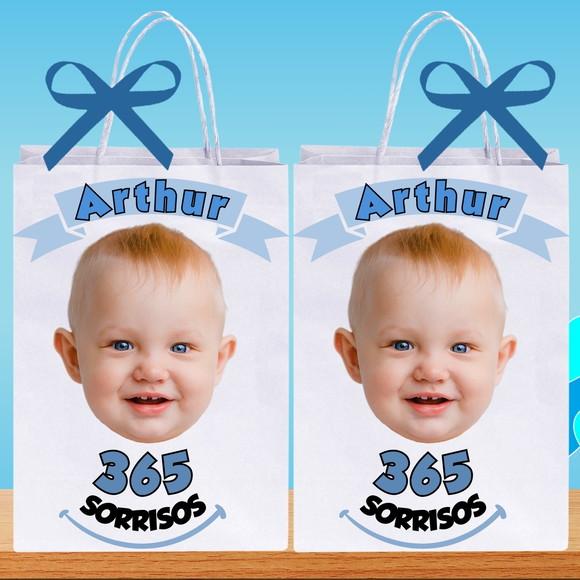 Sacolinhas com Sua Foto 365 Sorrisos para Lembrancinhas