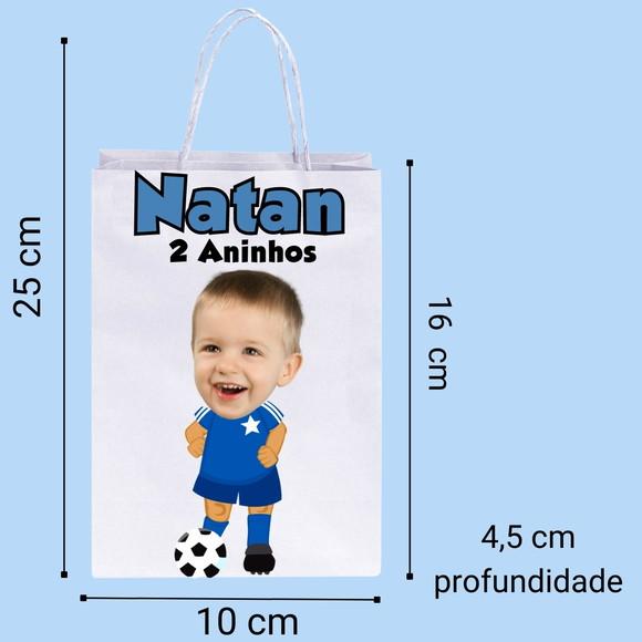 Sacolinhas com Sua Foto Jogador de Futebol
