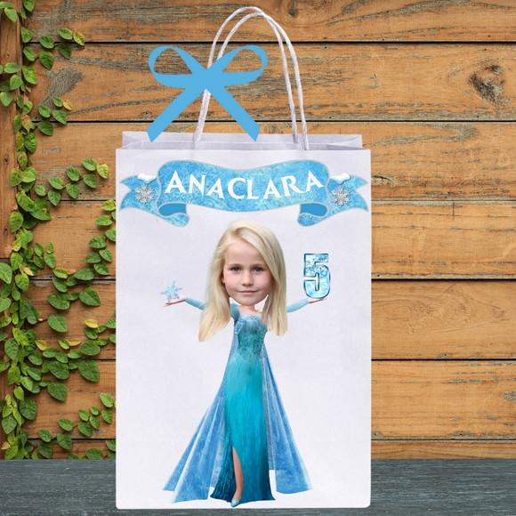 Sacolinhas Frozen com Sua Foto na Elsa!