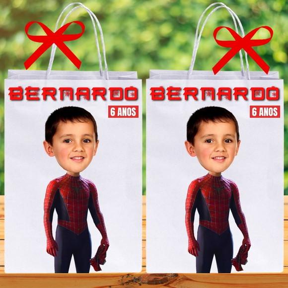 Sacolinhas para Lembrancinhas com Foto no Homem-aranha
