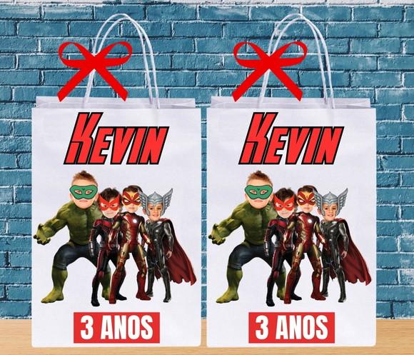 Sacolinhas para Lembrancinhas Vingadores com Sua Foto