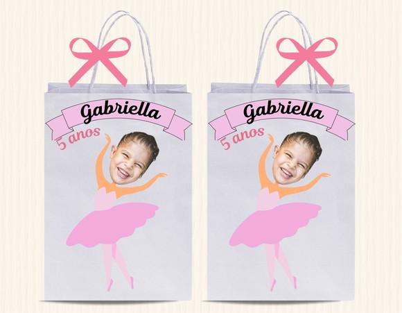 Sacolinhas Personalizadas com Foto Bailarina
