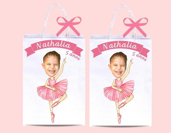 Sacolinhas Personalizadas com Foto Bailarina