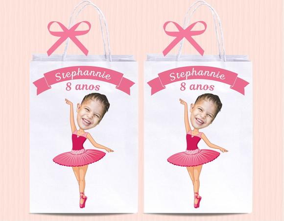 Sacolinhas Personalizadas com Foto Bailarina