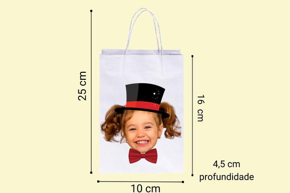 Sacolinhas Personalizadas com Foto no Tema Mágico Circo