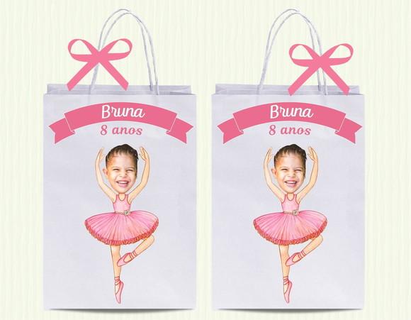 Sacolinhas Personalizadas com Foto Bailarina