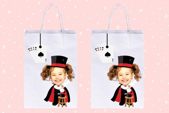 Sacolinhas Personalizadas com Foto no Tema Mágico Circo