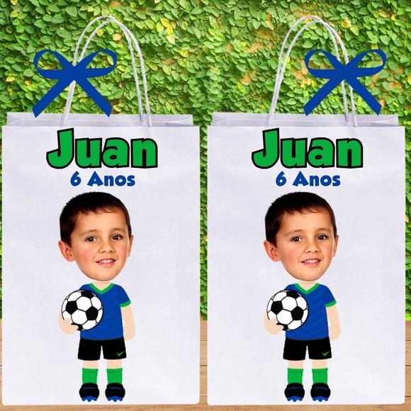 Sacolinhas Personalizadas Futebol com Foto Rostinho