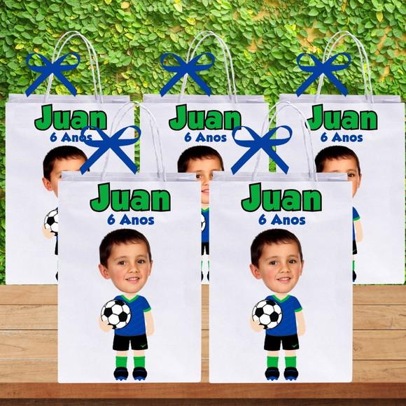 Sacolinhas Personalizadas Futebol com Foto Rostinho