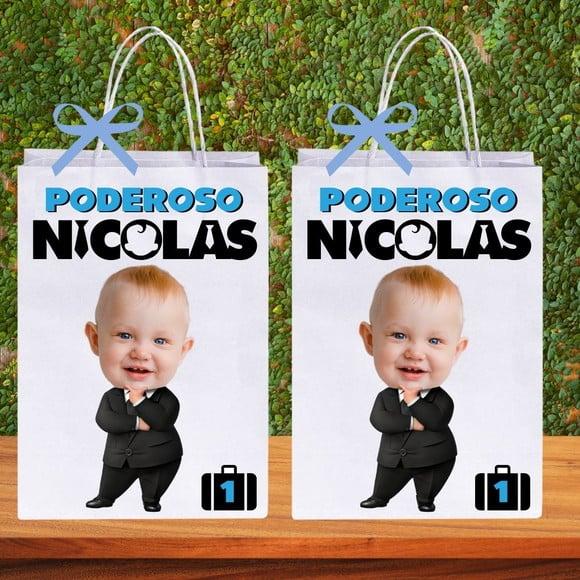 Sacolinhas Personalizadas Poderoso Chefinho com Foto e Nome