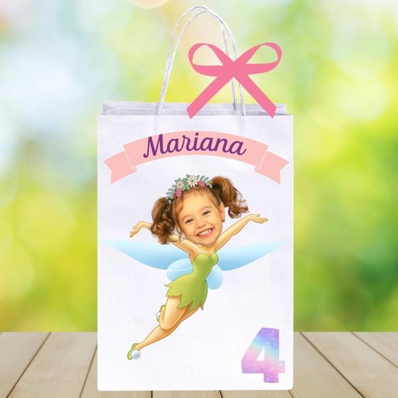Sacolinhas Personalizadas Sininho Tinkerbell com Foto.