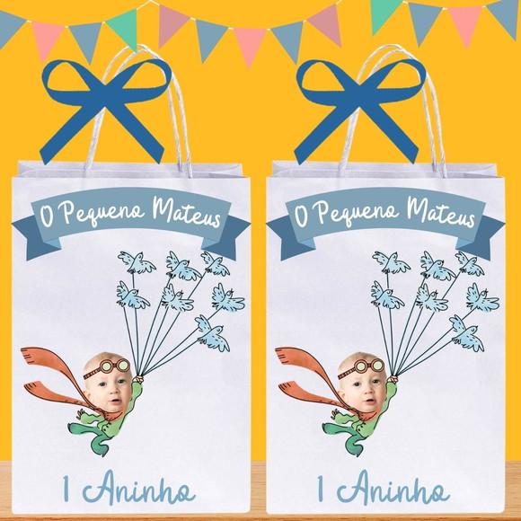 Sacolinhas Personalizadas Sua Foto no Pequeno Príncipe
