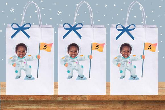 Sacolinhas Personalizadas Tema Astronauta Espaço