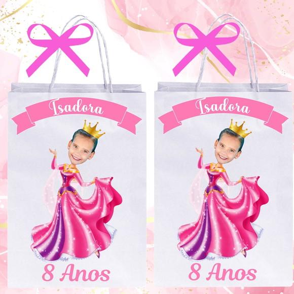 Sacolinhas Princesas com Sua Foto Princesa Aurora