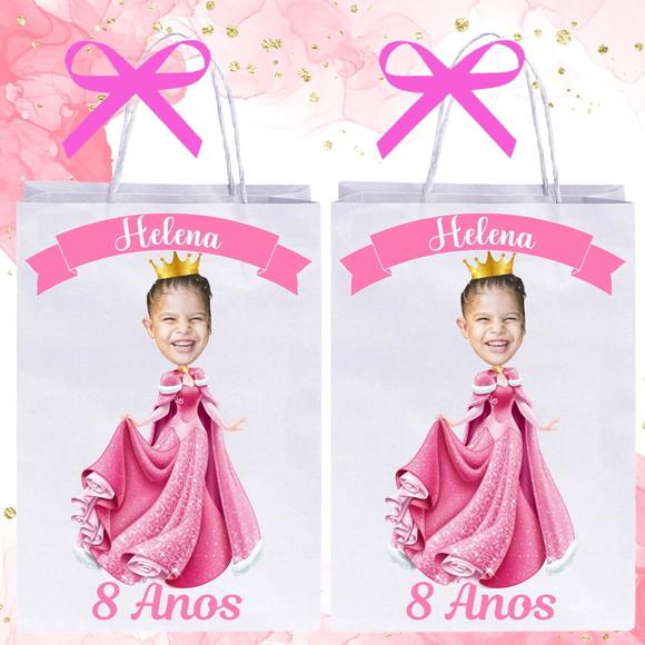Sacolinhas Princesas com Sua Foto Princesa Aurora
