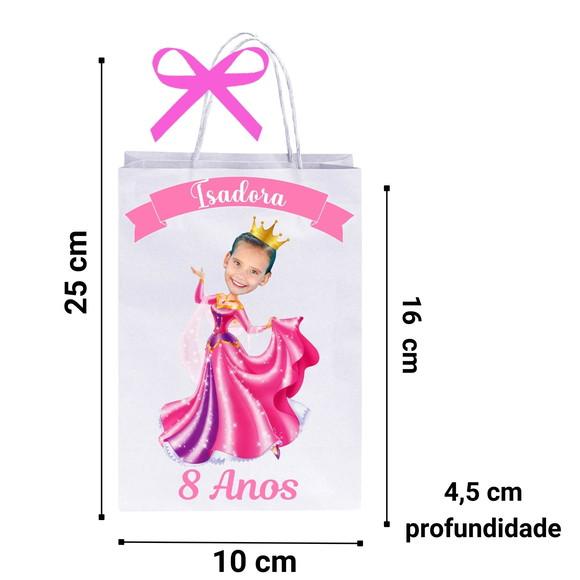 Sacolinhas Princesas com Sua Foto Princesa Aurora