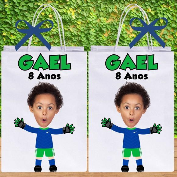 Sacolinhas Sua Foto + Nome + Idade Tem Futebol