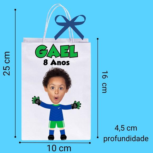 Sacolinhas Sua Foto + Nome + Idade Tem Futebol