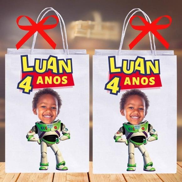 Sua Foto no Buzz do Toy Story! Sacolinhas para Festa