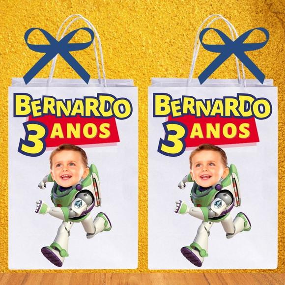 Sua Foto no Buzz do Toy Story! Sacolinhas para Festa