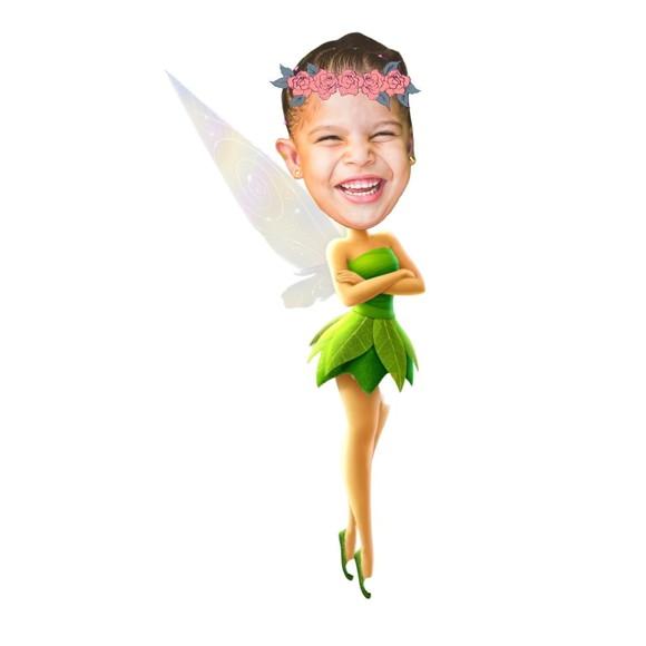 Sua Foto na Tinker Bell Sacolinhas Personalizadas Sininho