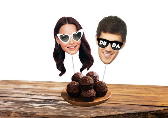 Tag Casal Noivos. Toppers Despedida de Solteira com Sua Foto